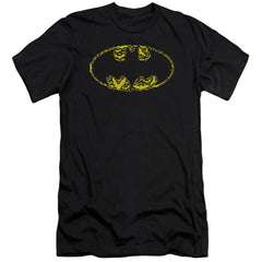 Batman Comics Bats On Bats Men's Ultra-Soft 30/1 Cotton Slim Short-Sleeve T-Shirt