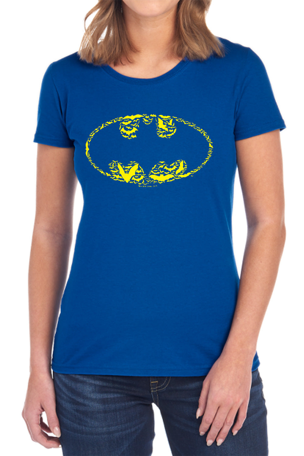 Batman Comics Bats On Bats Women's 18/1 Cotton Short-Sleeve T-Shirt