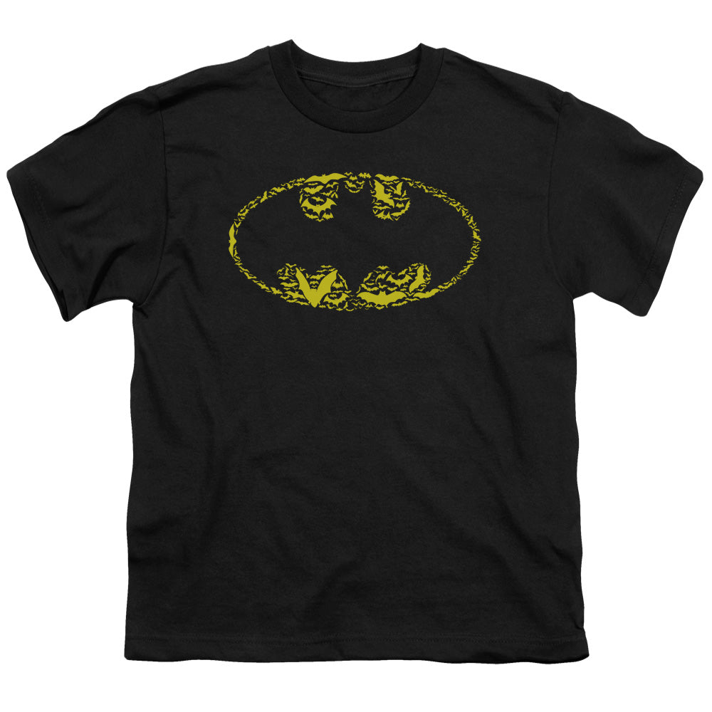 Batman Comics Bats On Bats Youth 18/1 100% Cotton Short-Sleeve T-Shirt