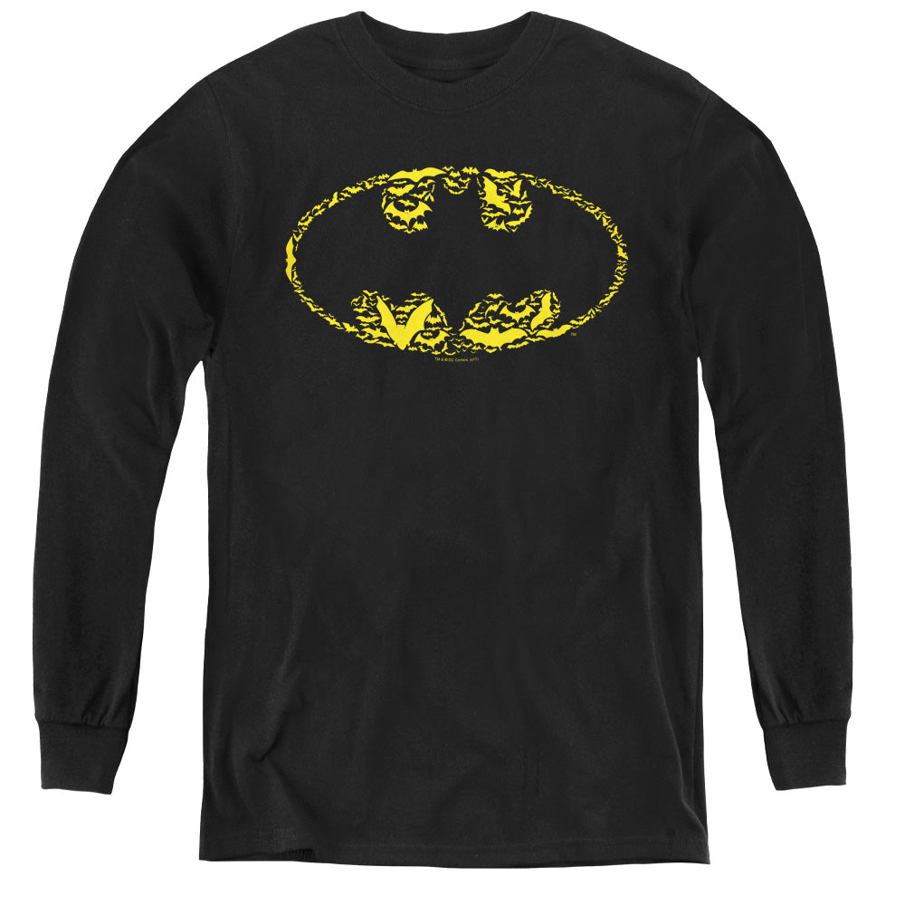 Batman Comics Bats On Bats Youth Long-Sleeve T-Shirt