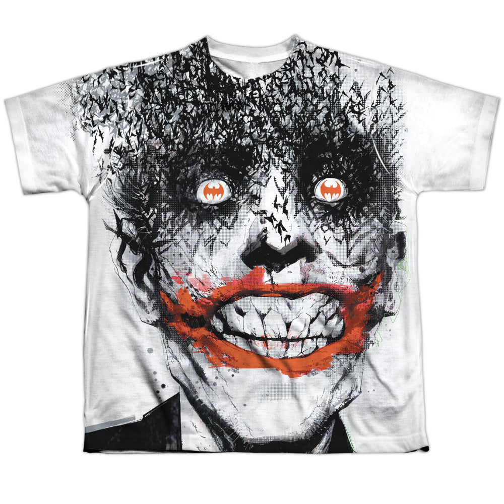 Batman Comics Bats On The Brain Youth Regular Fit Poly Short-Sleeve T-Shirt