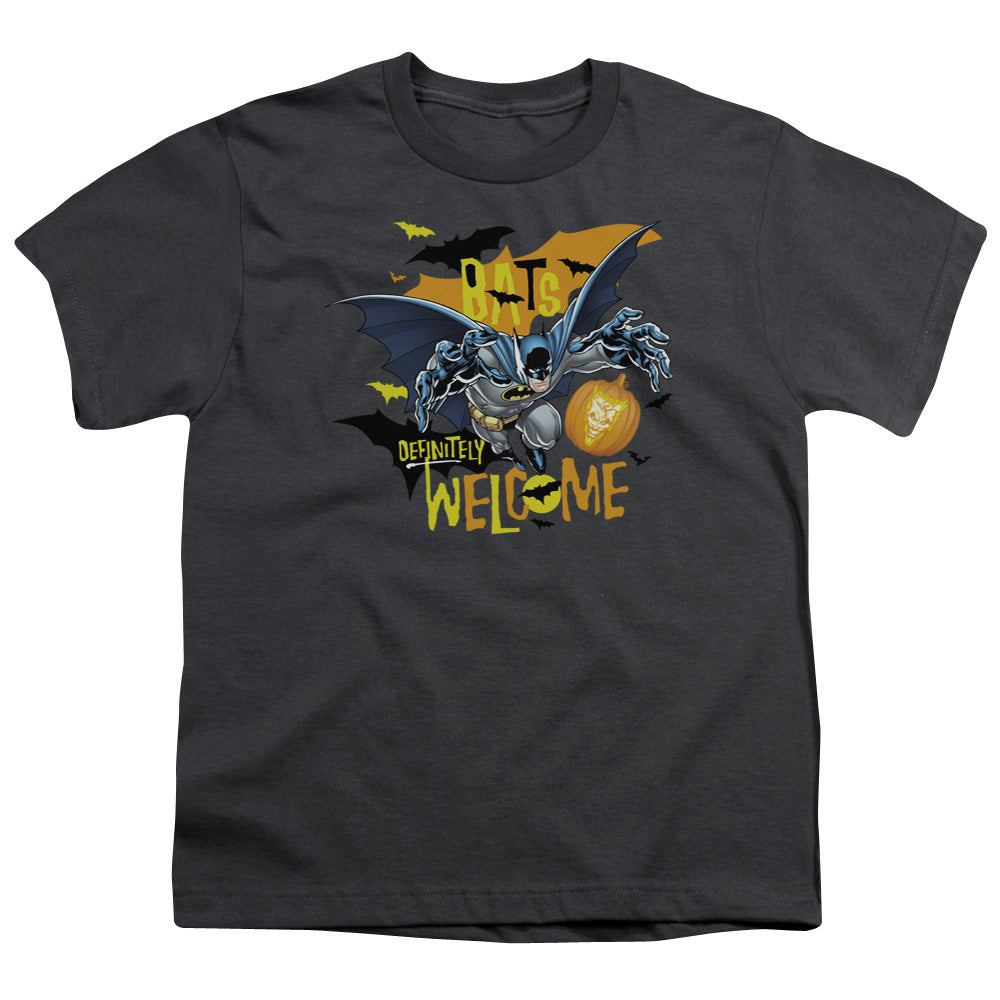 Batman Comics Bats Welcome Youth 18/1 100% Cotton Short-Sleeve T-Shirt