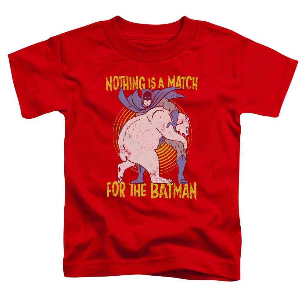 Batman Comics Bear Wrastling Toddler 18/1 Cotton Short-Sleeve T-Shirt