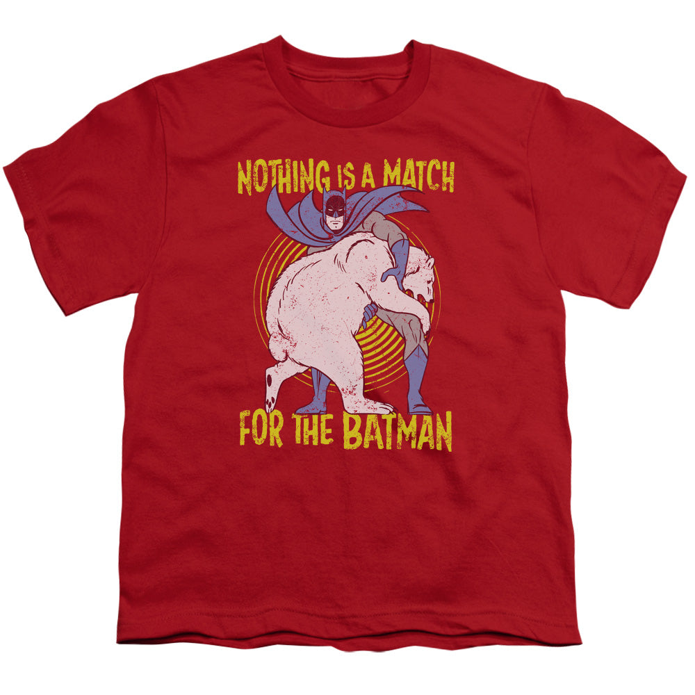 Batman Comics Bear Wrastling Youth 18/1 100% Cotton Short-Sleeve T-Shirt