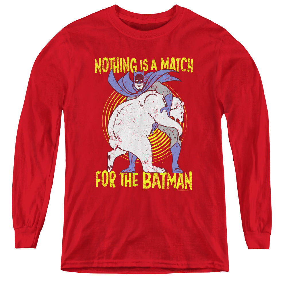 Batman Comics Bear Wrastling Youth Long-Sleeve T-Shirt
