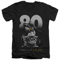 Batman Comics Big 80 Men's 30/1 Cotton Slim V-Neck T-Shirt
