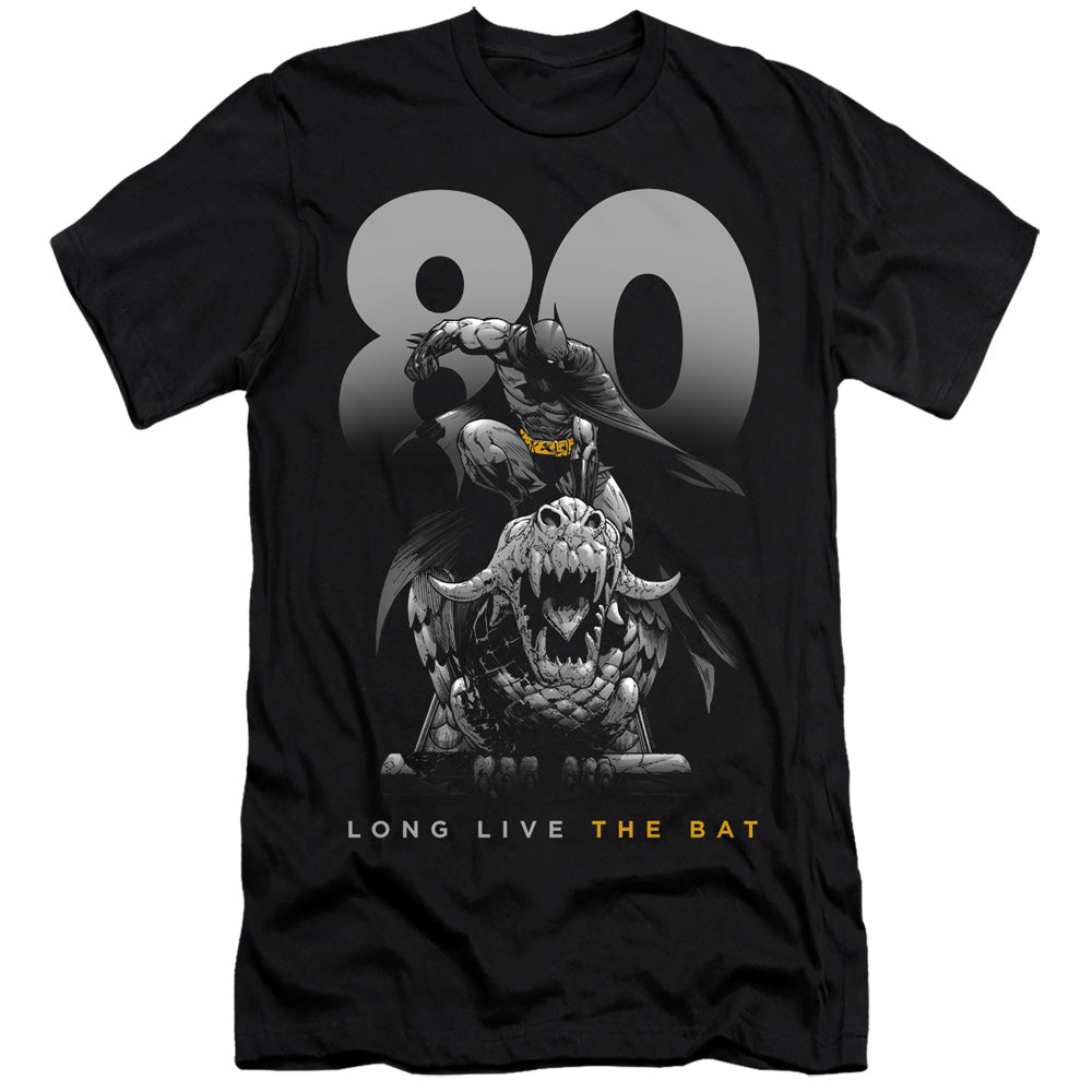 Batman Comics Big 80 Men's Ultra-Soft 30/1 Cotton Slim Short-Sleeve T-Shirt