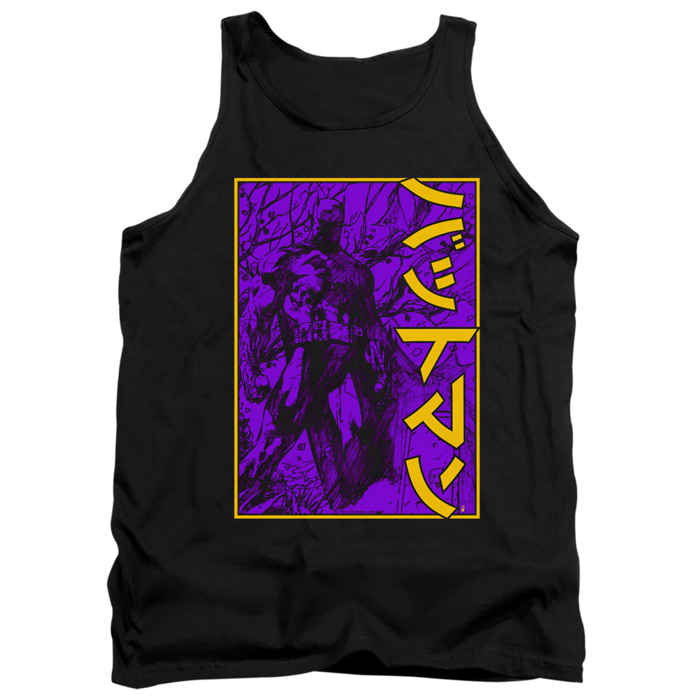 Batman Comics Big Framed Kanji Men's 18/1 Cotton Tank Top