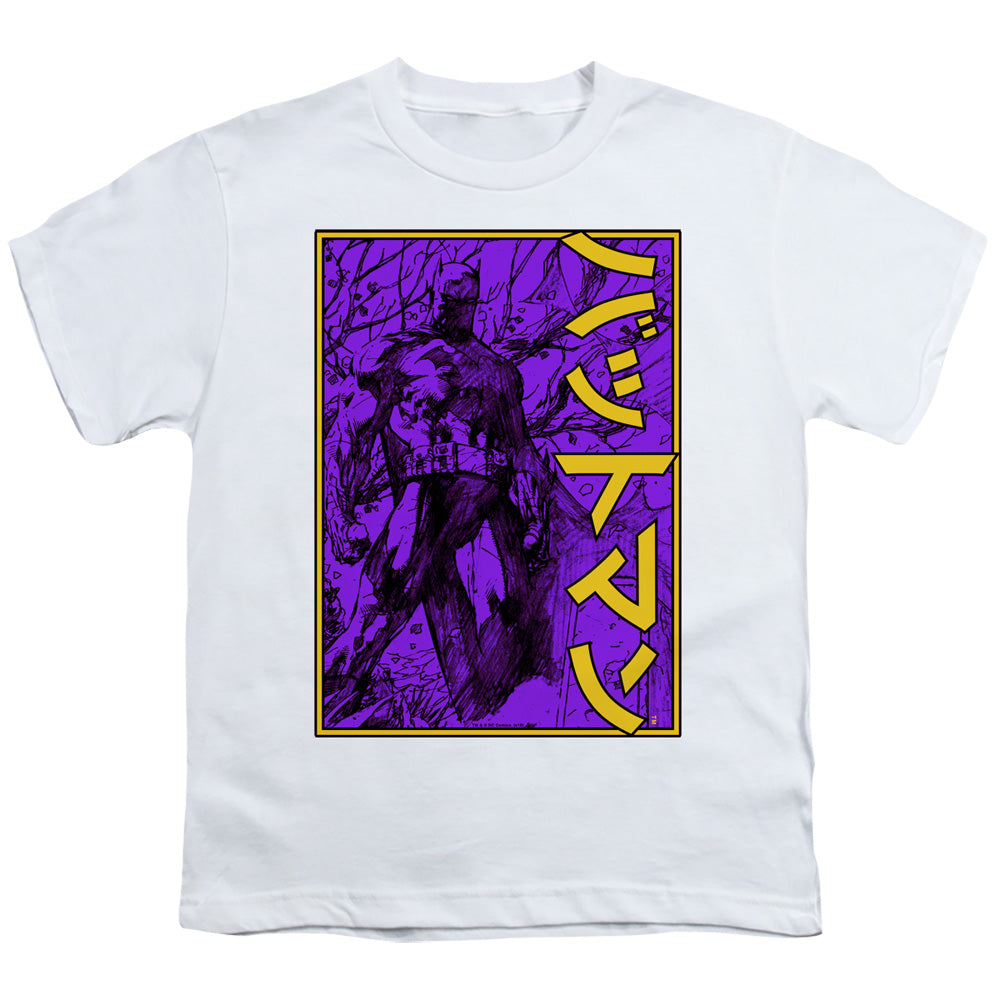 Batman Comics Big Framed Kanji Youth 18/1 100% Cotton Short-Sleeve T-Shirt