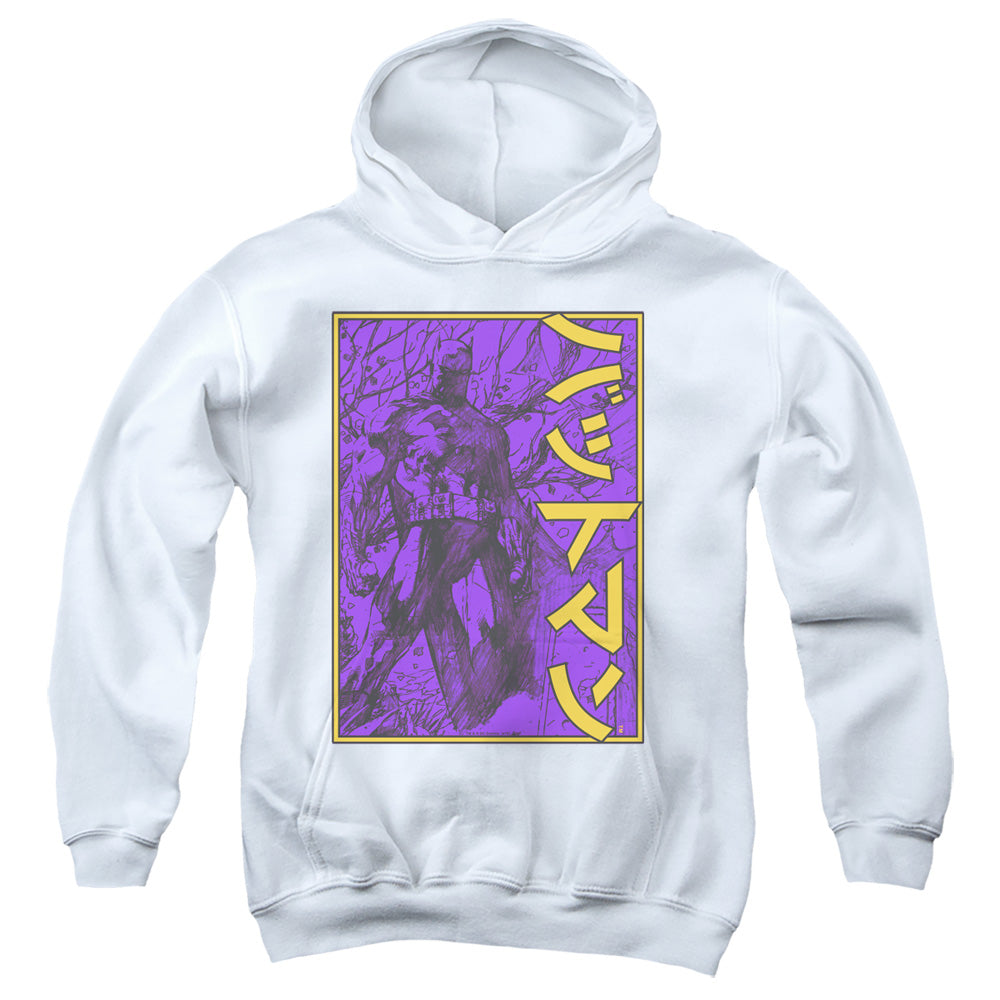 Batman Comics Big Framed Kanji Youth Cotton Poly Pull-Over Hoodie