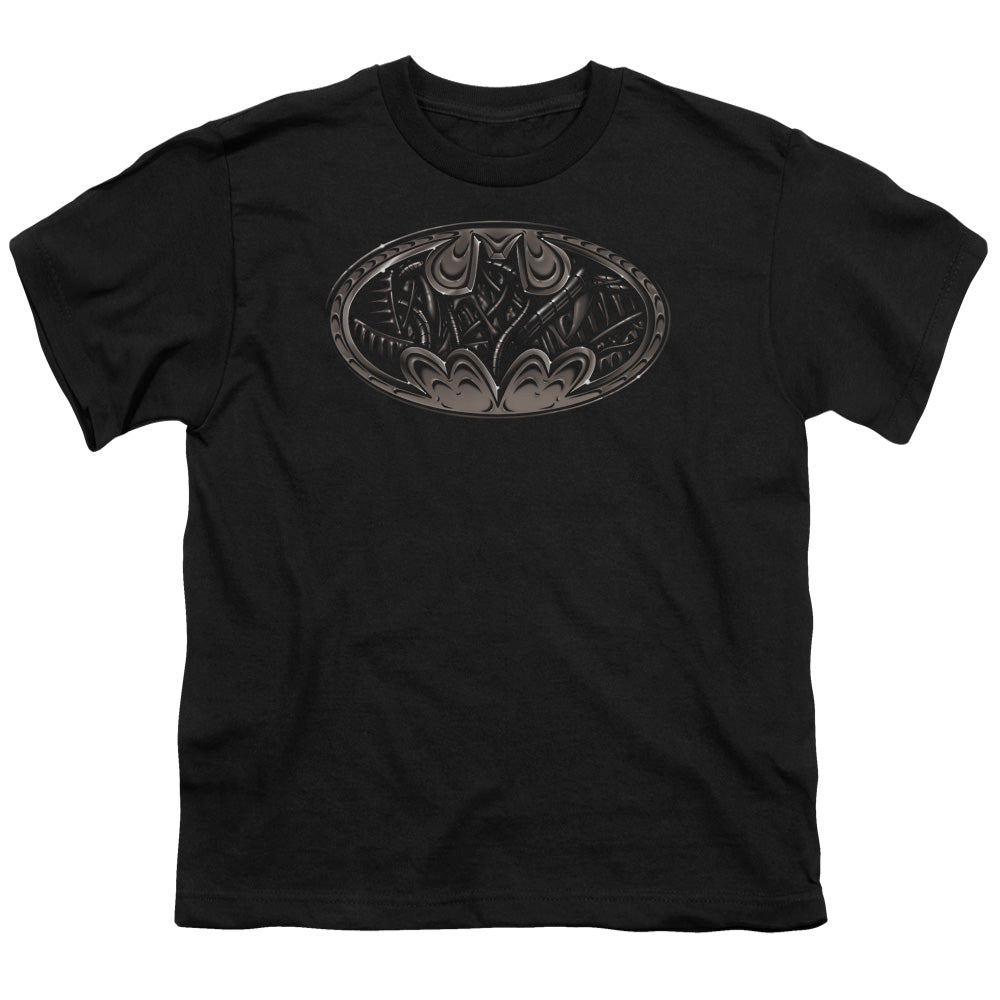 Batman Comics Bio Mech Bat Shield Youth 18/1 100% Cotton Short-Sleeve T-Shirt