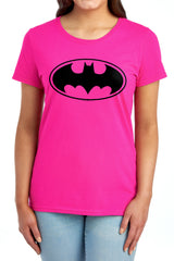 Batman Comics Black Bat Women's 18/1 Cotton Short-Sleeve T-Shirt