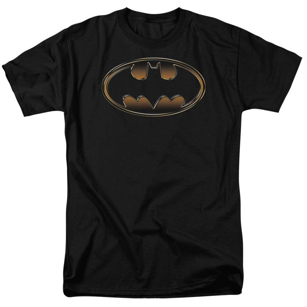 Batman Comics Black & Gold Embossed Men's 18/1 Cotton Short-Sleeve T-Shirt
