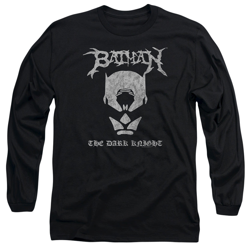 Batman Comics Black Metal Batman Men's 18/1 Cotton Long-Sleeve T-Shirt