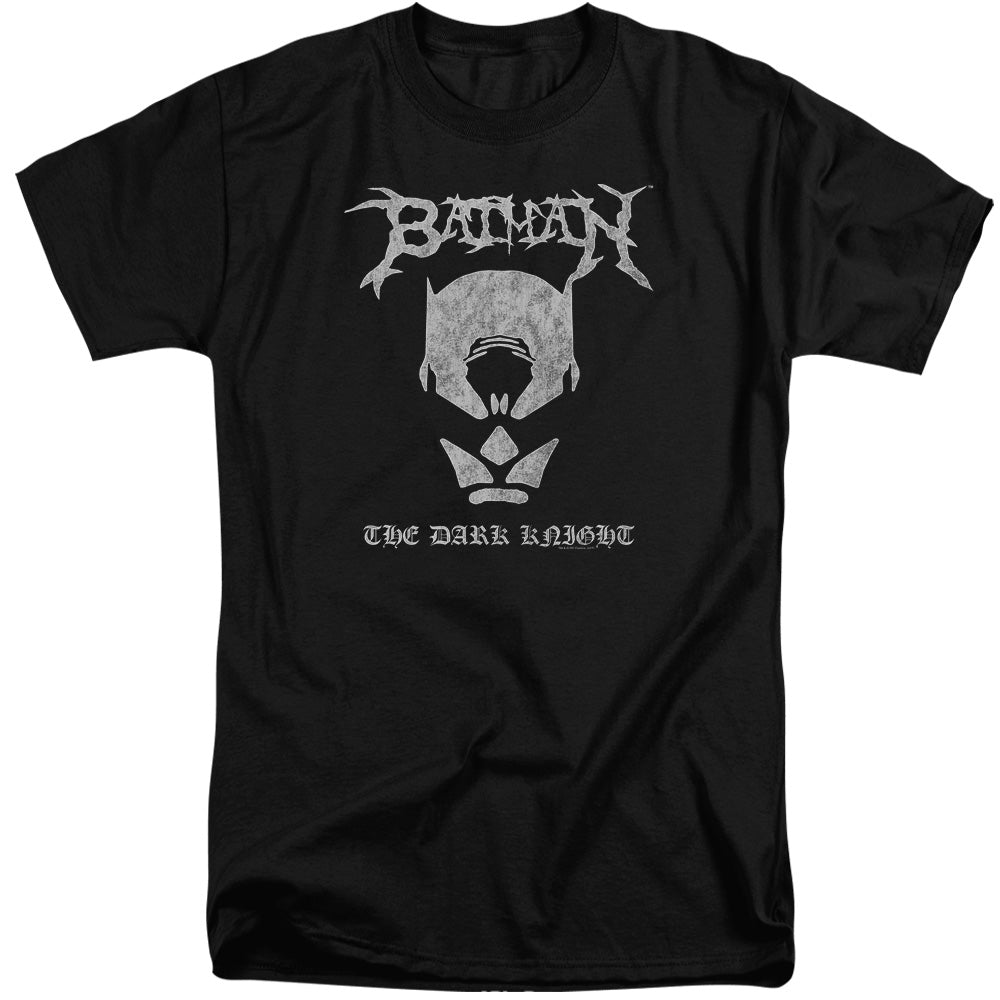 Batman Comics Black Metal Batman Men's 18/1 Tall Cotton Short-Sleeve T-Shirt