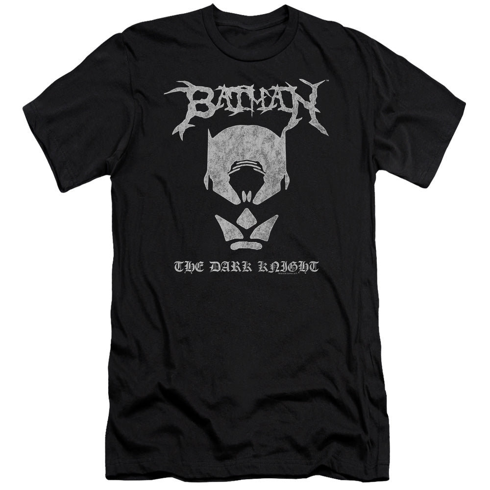 Batman Comics Black Metal Batman Men's Ultra-Soft 30/1 Cotton Slim Short-Sleeve T-Shirt