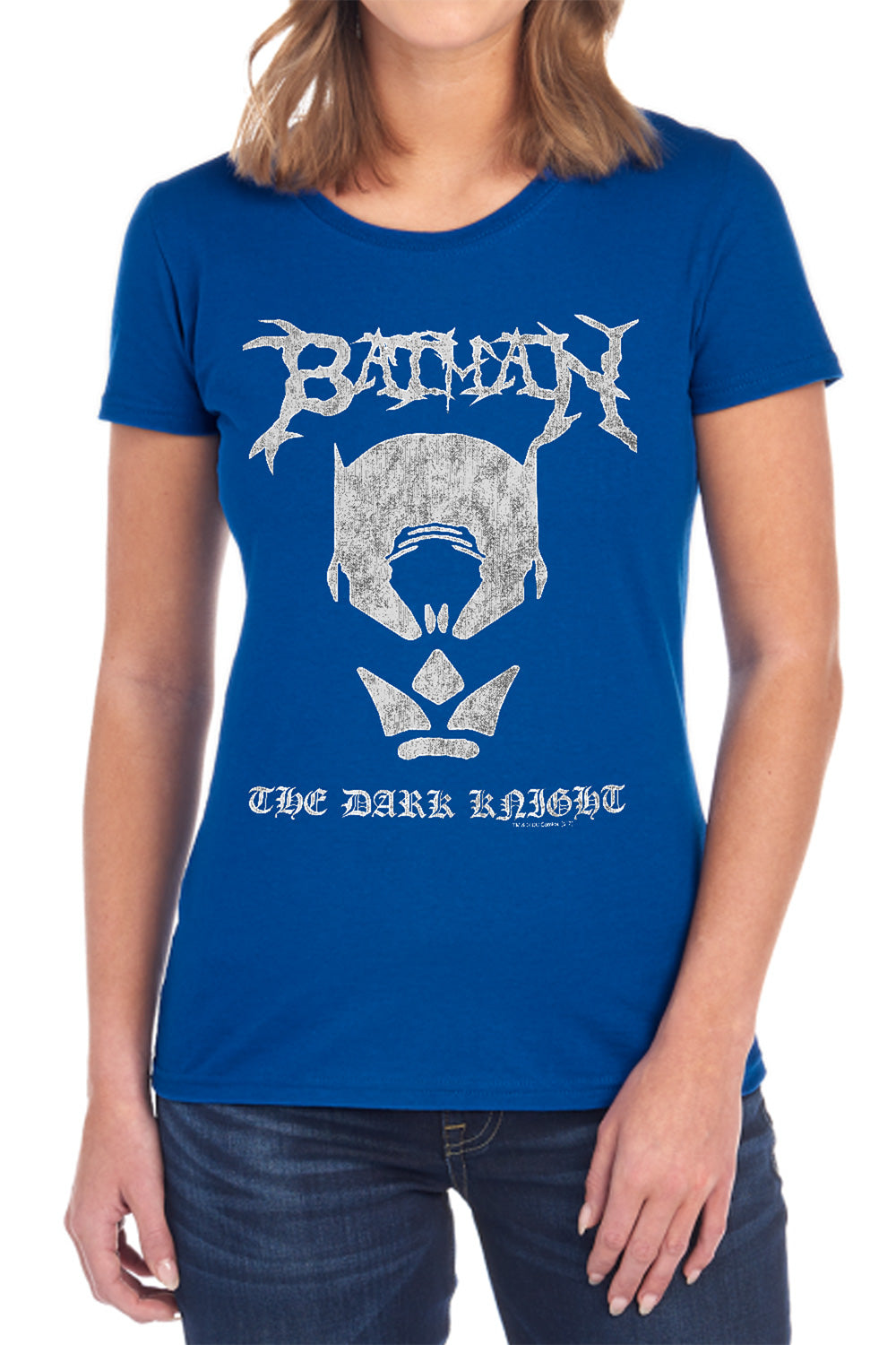 Batman Comics Black Metal Batman Women's 18/1 Cotton Short-Sleeve T-Shirt