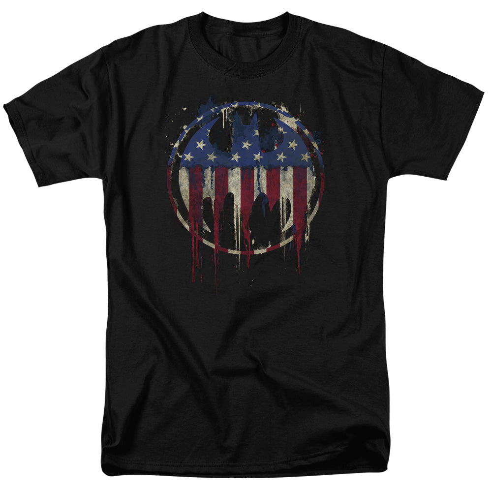 Batman Comics Bleeding Signal Men's 18/1 Cotton Short-Sleeve T-Shirt