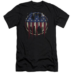 Batman Comics Bleeding Signal Men's Ultra-Soft 30/1 Cotton Slim Short-Sleeve T-Shirt
