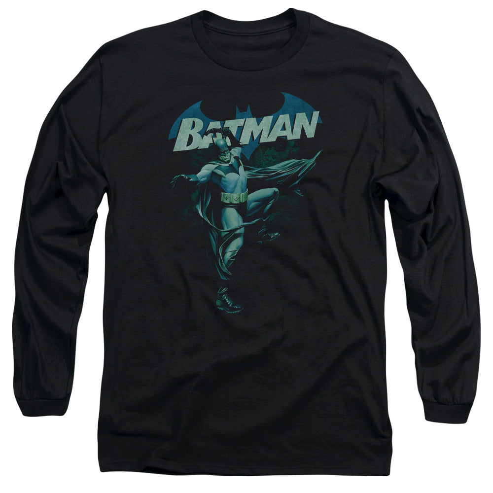 Batman Comics Blue Bat Men's 18/1 Cotton Long-Sleeve T-Shirt