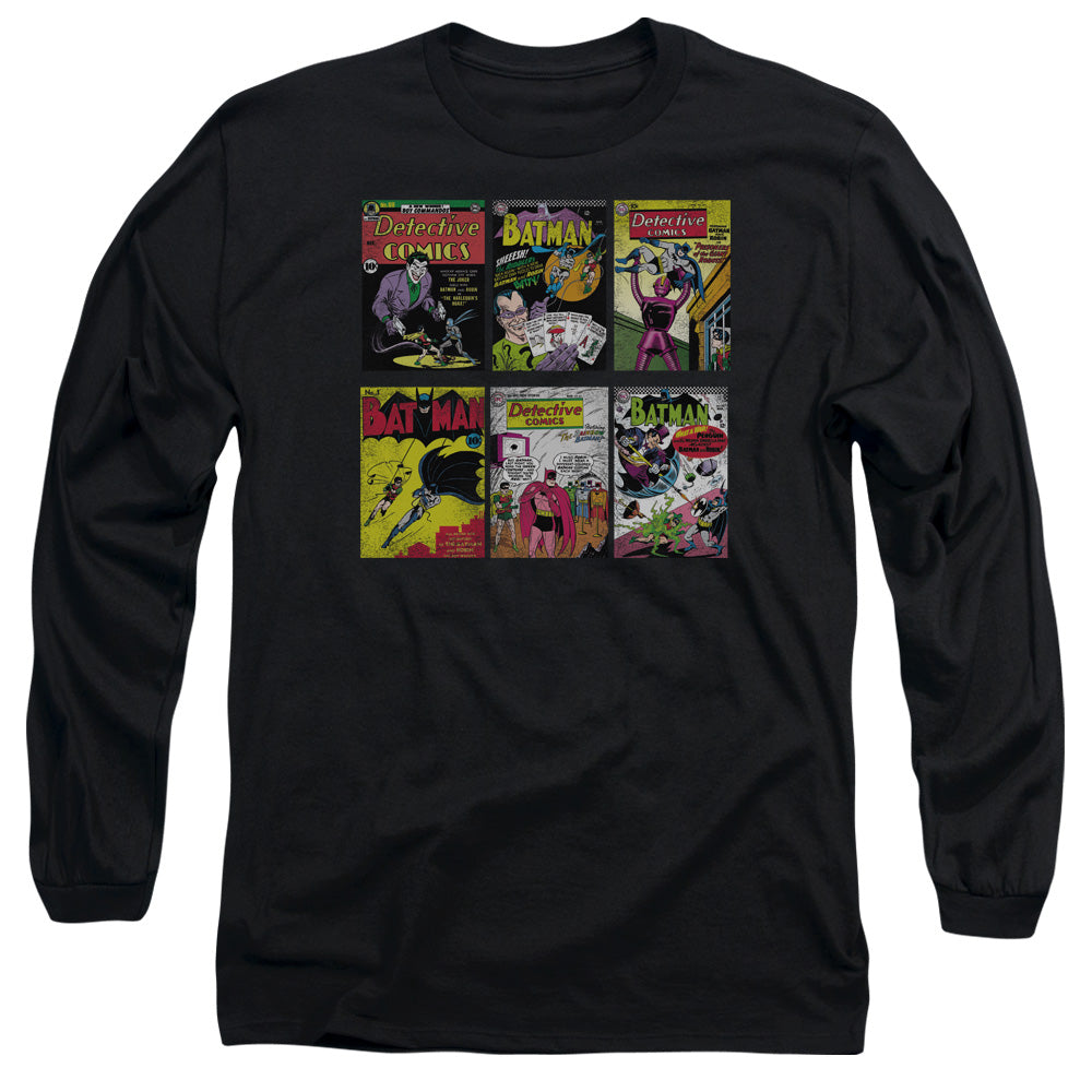 Batman Comics Bm Covers Men's 18/1 Cotton Long-Sleeve T-Shirt