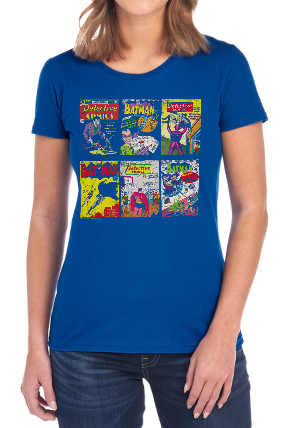 Batman Comics Bm Covers Women's 18/1 Cotton Short-Sleeve T-Shirt