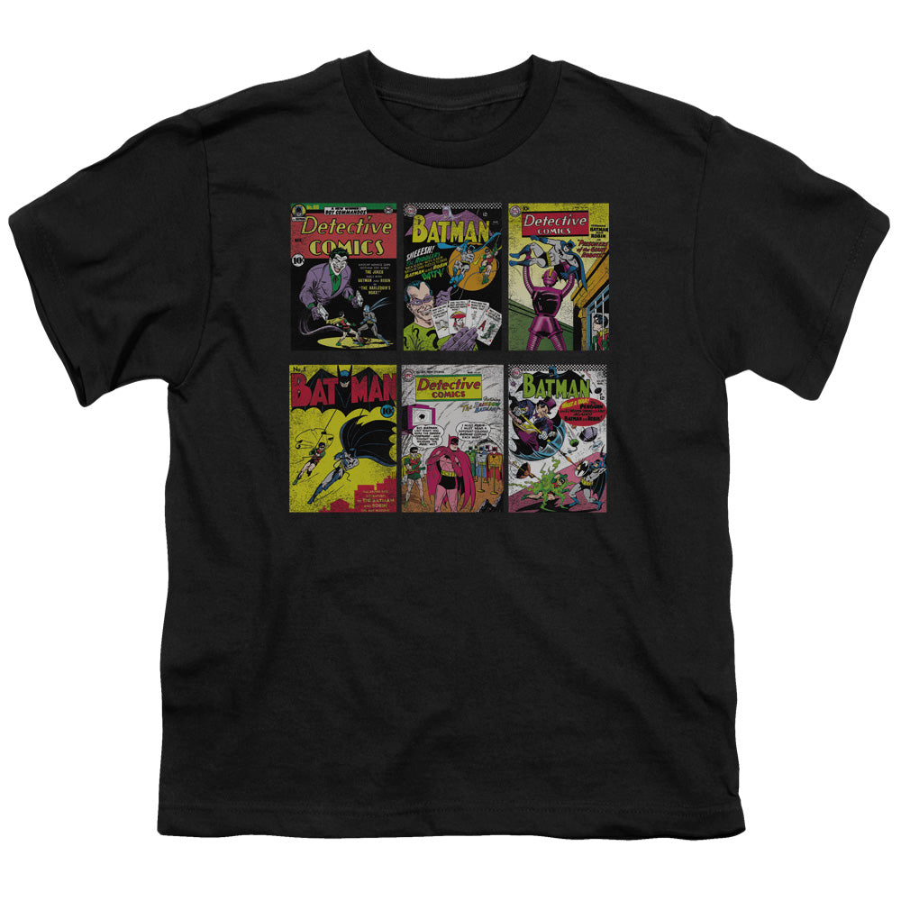 Batman Comics Bm Covers Youth 18/1 100% Cotton Short-Sleeve T-Shirt