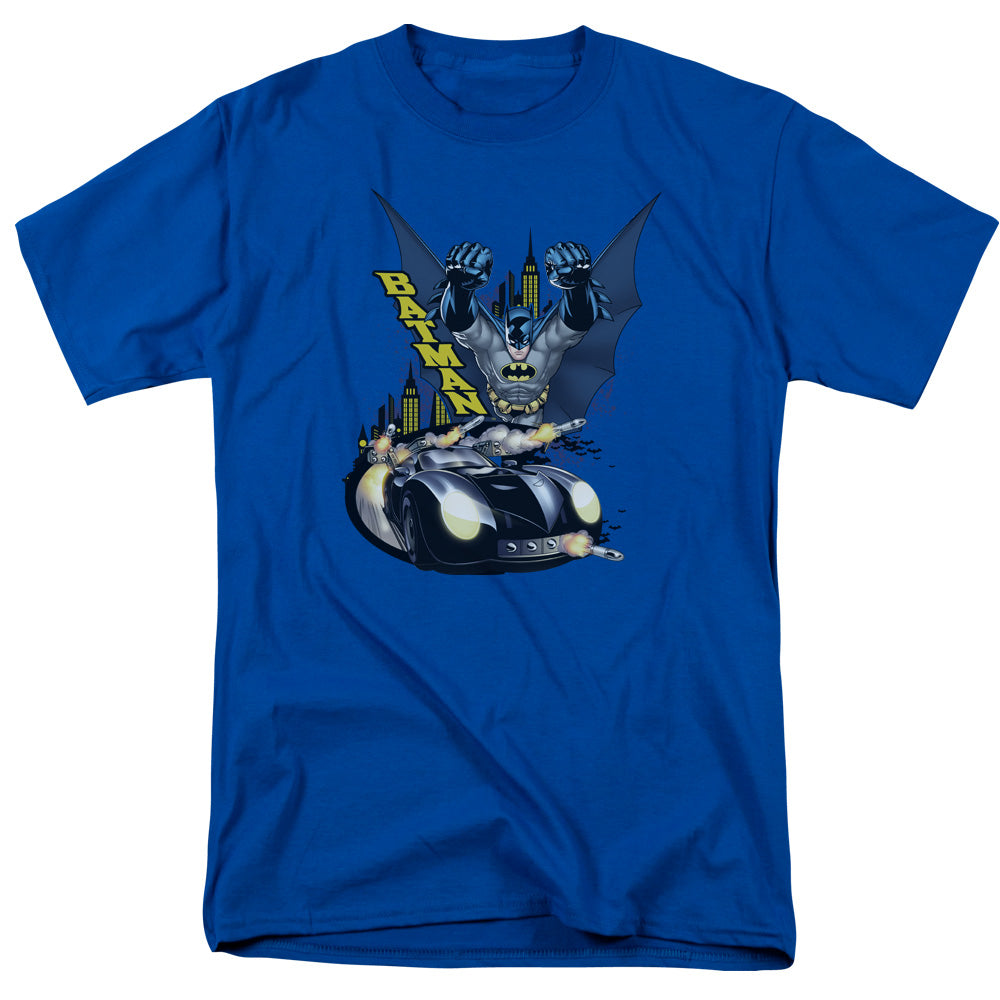 Batman Comics By Air & By Land Men's 18/1 Cotton Short-Sleeve T-Shirt