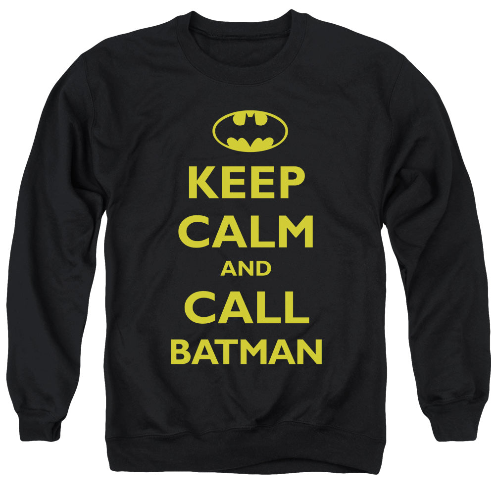 Batman Comics Call Batman Men's Crewneck 50 50 Poly Long-Sleeve T-Shirt