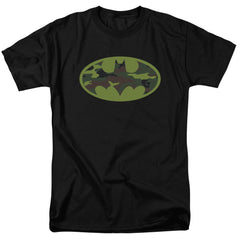 Batman Comics Camo Logo Men's 18/1 Cotton Short-Sleeve T-Shirt