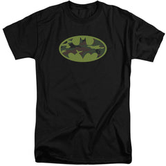 Batman Comics Camo Logo Men's 18/1 Tall Cotton Short-Sleeve T-Shirt