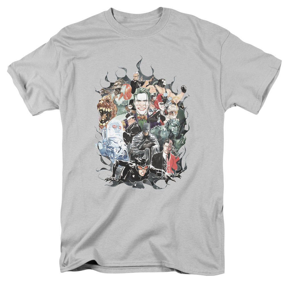 Batman Comics Cape Of Villians Men's 18/1 Cotton Short-Sleeve T-Shirt