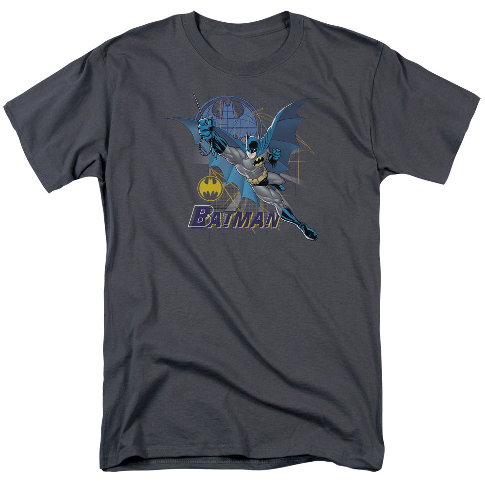 Batman Comics Cape Outstretched Men's 18/1 Cotton Short-Sleeve T-Shirt