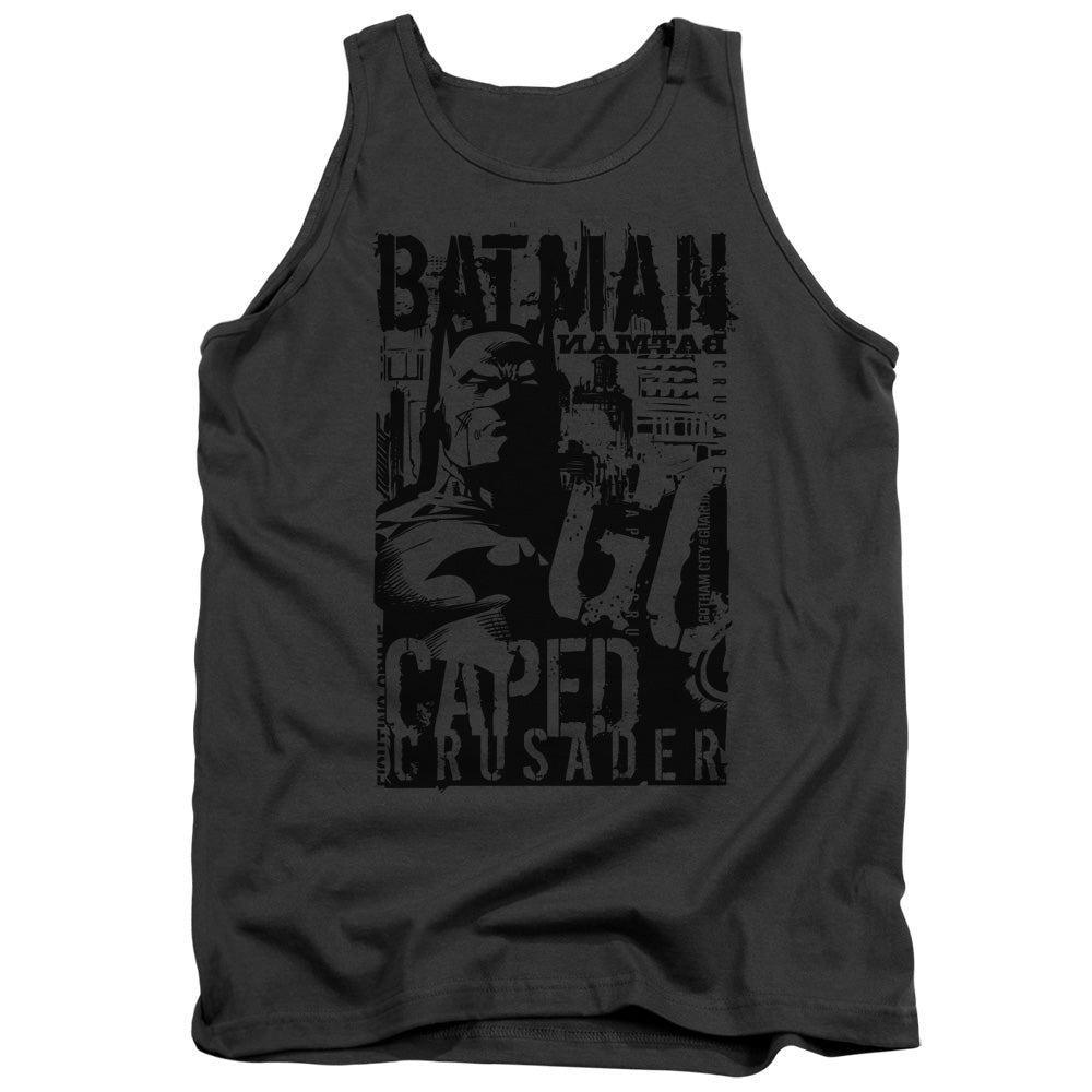 Batman Comics Caped Crusader Men's 18/1 Cotton Tank Top