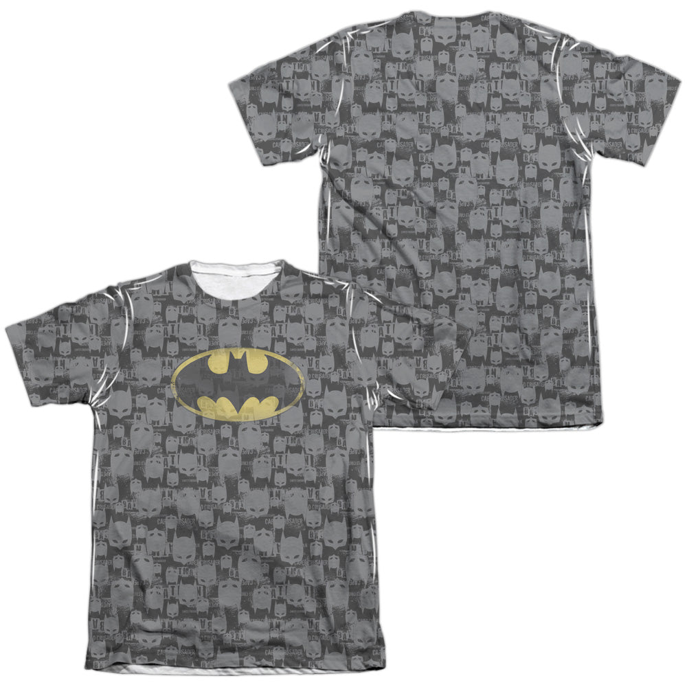 Batman Comics Caped Crusader Repeat Men's Regular Fit Poly Cotton Short-Sleeve T-Shirt