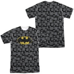 Batman Comics Caped Crusader Repeat Men's Regular Fit Polyester Short-Sleeve T-Shirt