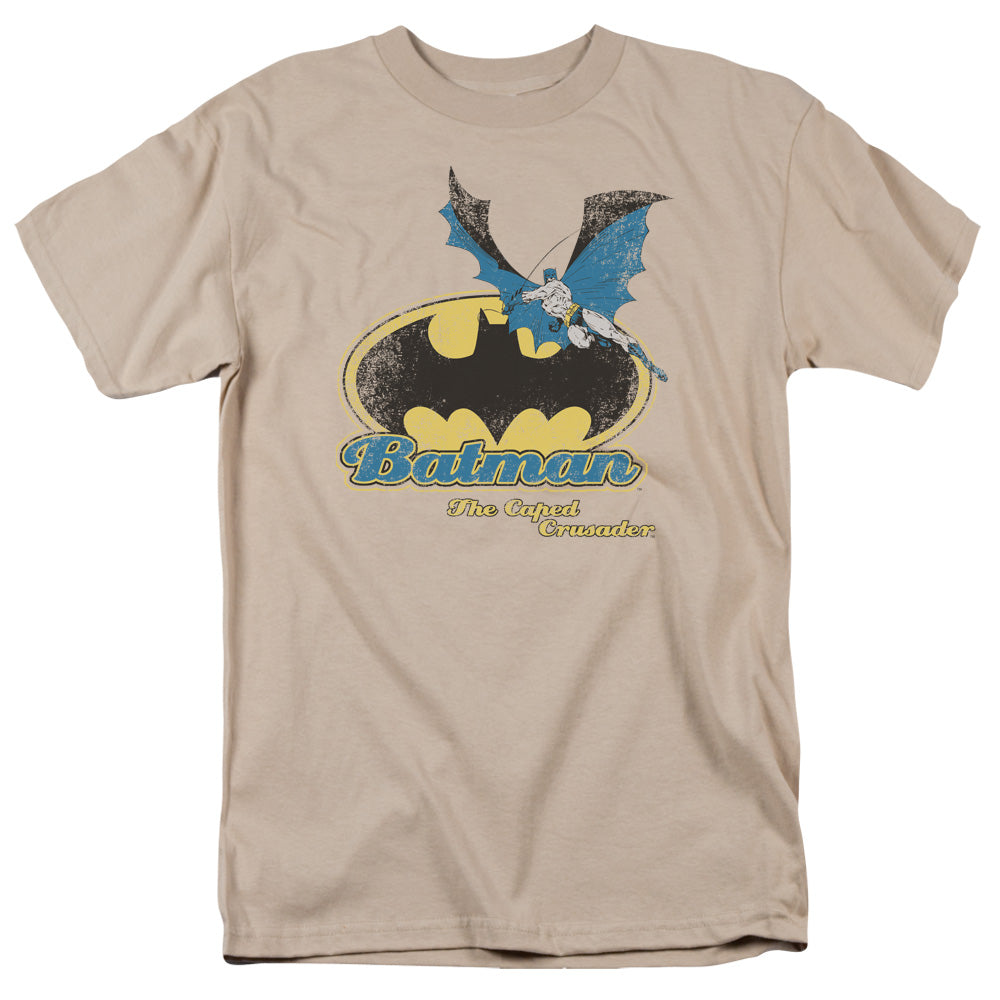 Batman Comics Caped Crusader Retro Men's 18/1 Cotton Short-Sleeve T-Shirt