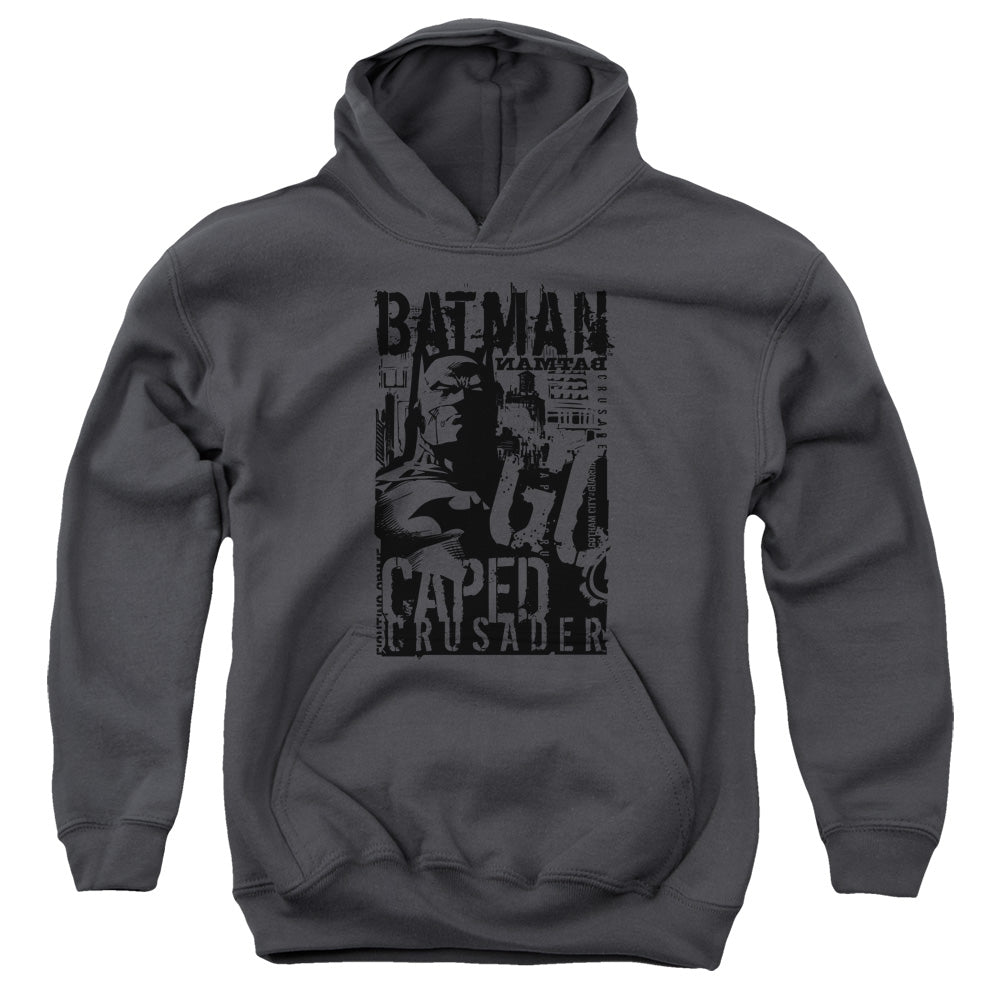 Batman Comics Caped Crusader Youth Cotton Poly Pull-Over Hoodie
