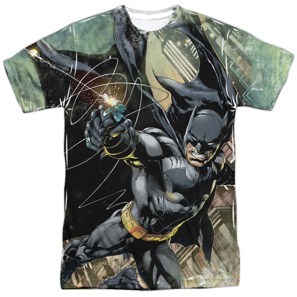 Batman Comics Catch Men's Regular Fit Polyester Short-Sleeve T-Shirt