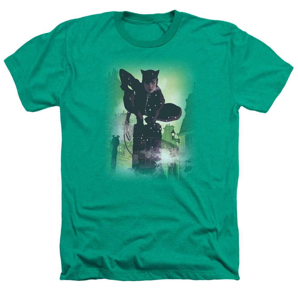 Batman Comics Catwoman #63 Cover Men's 30/1 Heather 60 40 Poly Short-Sleeve T-Shirt