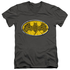 Batman Comics Celtic Shield Men's 30/1 Cotton Slim V-Neck T-Shirt