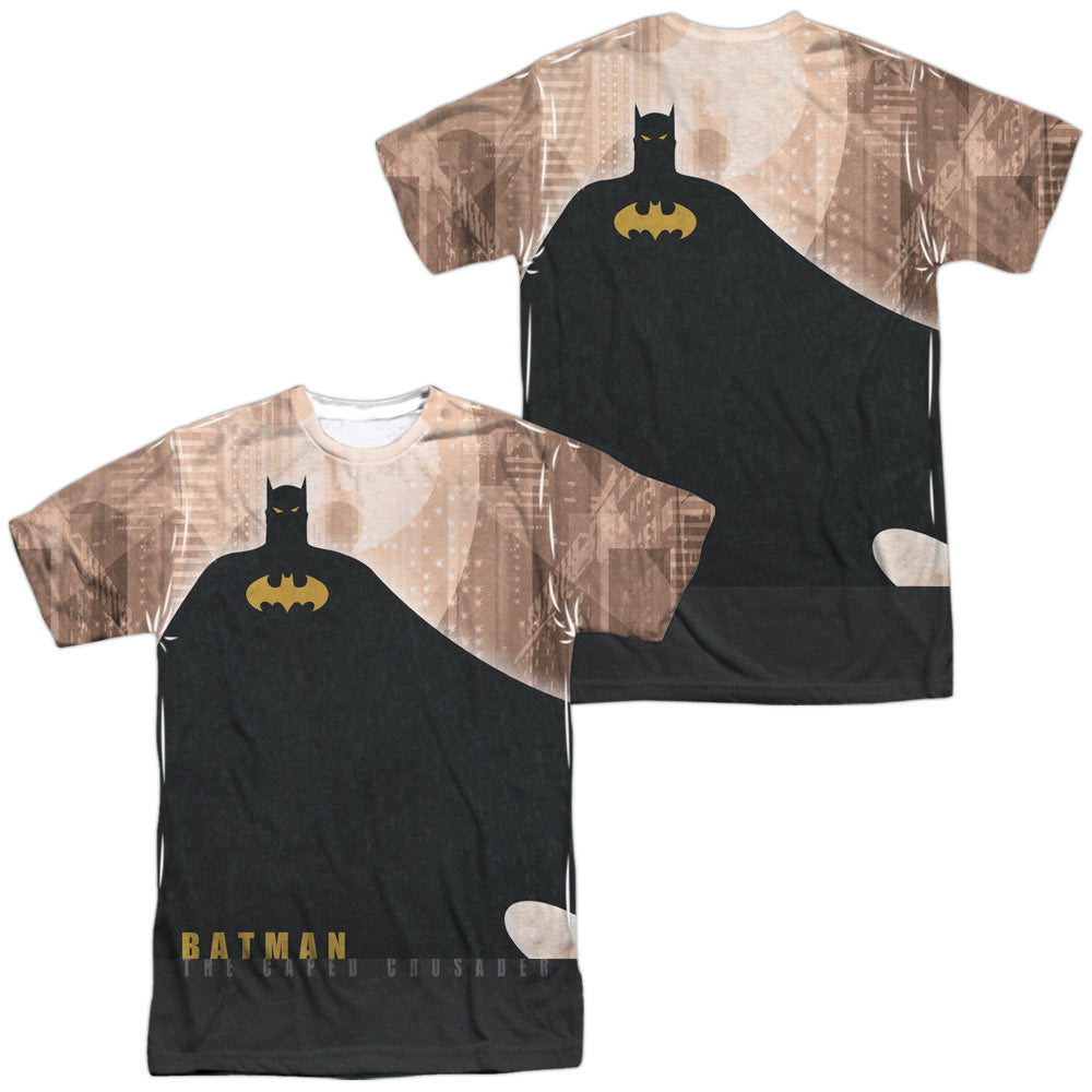 Batman Comics City Crusader (Front/Back Print) Men's Regular Fit Polyester Short-Sleeve T-Shirt