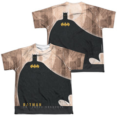 Batman Comics City Crusader (Front/Back Print) Youth Regular Fit Poly Short-Sleeve T-Shirt