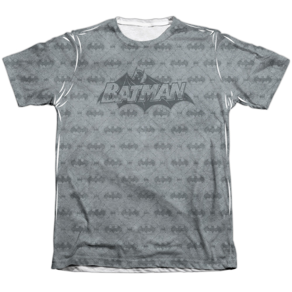 Batman Comics Classic Bat Argyle Men's Regular Fit Poly Cotton Short-Sleeve T-Shirt