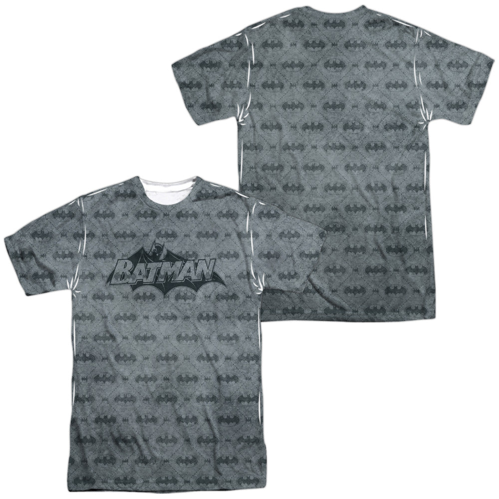 Batman Comics Classic Bat Argyle Men's Regular Fit Polyester Short-Sleeve T-Shirt