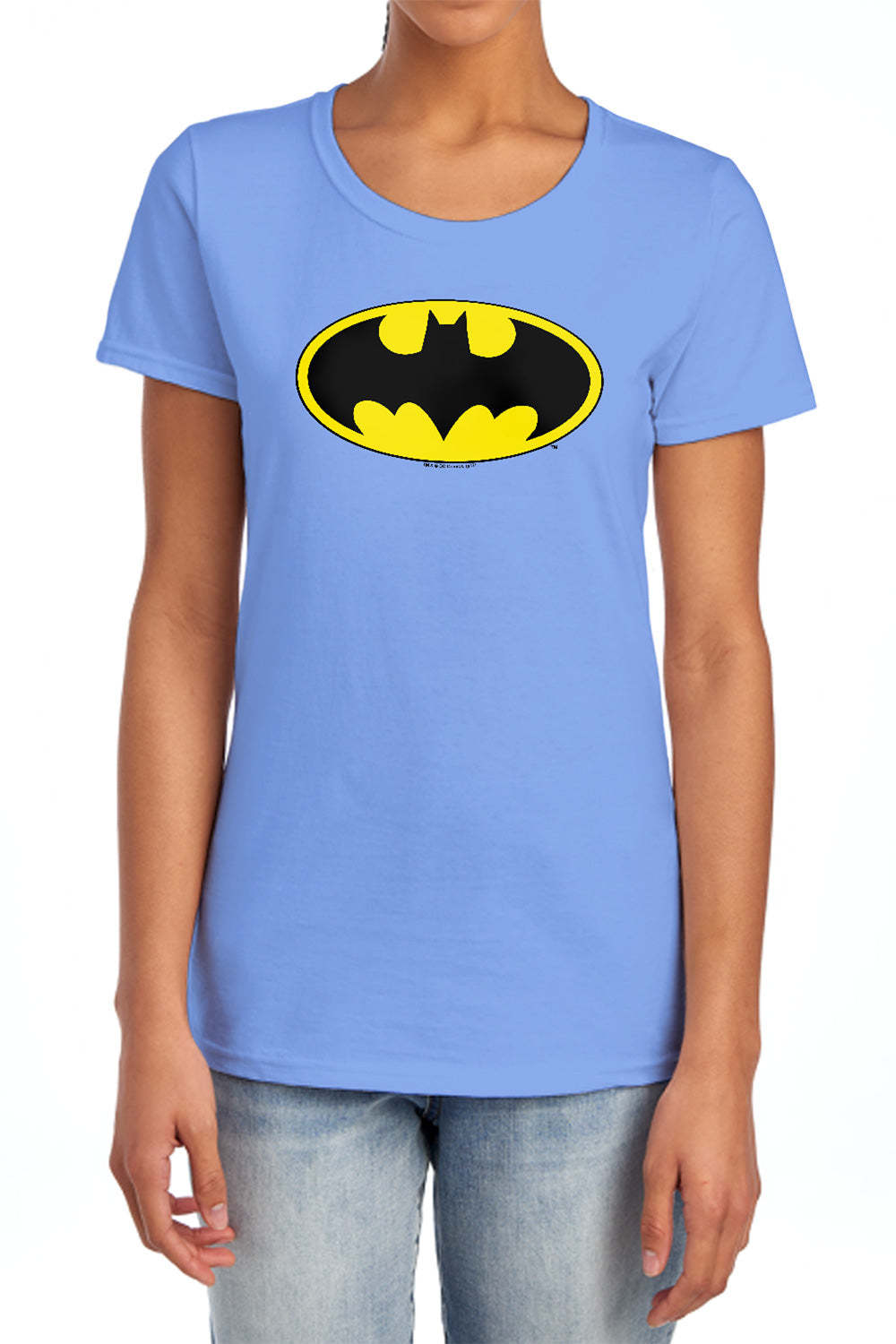 Batman Comics Classic Bat Logo Women's 18/1 Cotton Short-Sleeve T-Shirt