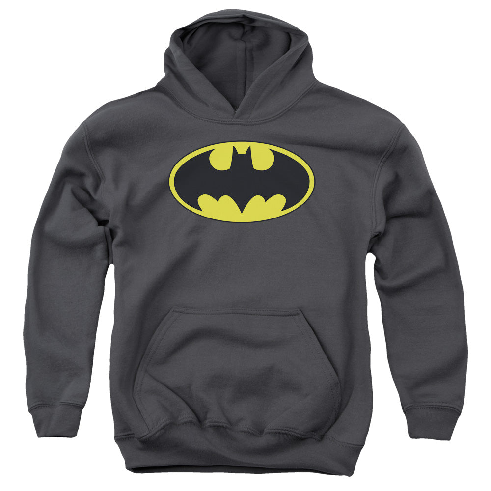 Batman Comics Classic Bat Logo Youth Cotton Poly Pull-Over Hoodie