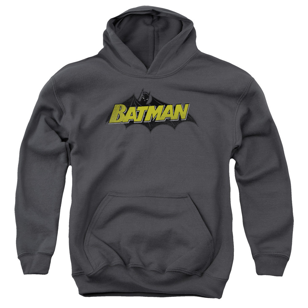 Batman Comics Classic Comic Logo Youth Cotton Poly Pull-Over Hoodie