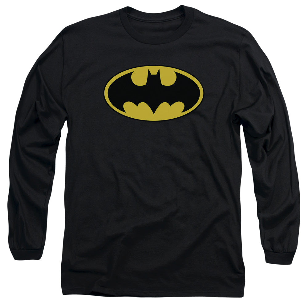 Batman Comics Classic Logo Men's 18/1 Cotton Long-Sleeve T-Shirt