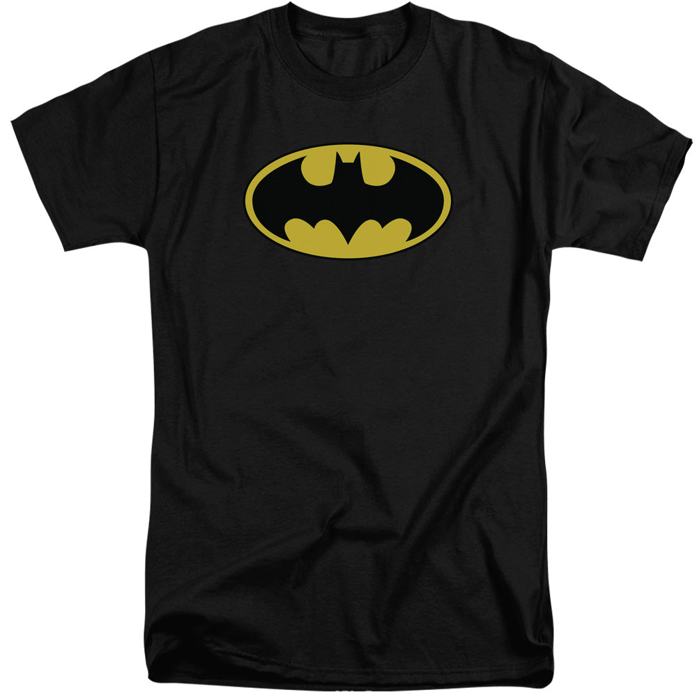 Batman Comics Classic Logo Men's 18/1 Tall Cotton Short-Sleeve T-Shirt